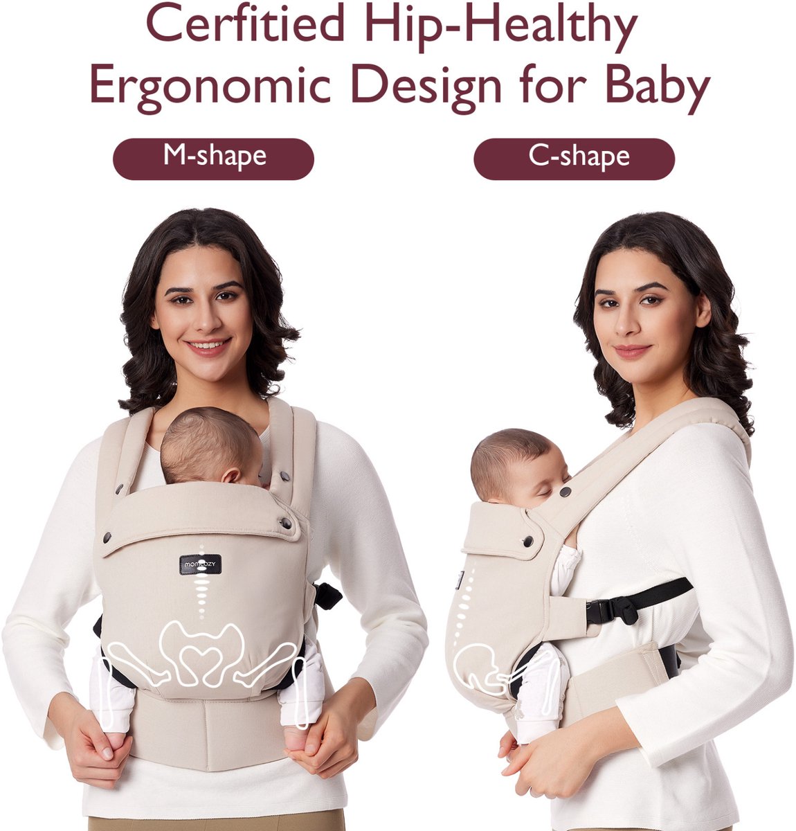 Momcozy PureHug - Baby en Peuter Draagzak – Ergonomische - Verstelbaar - 3kg tot 20kg – foto 6