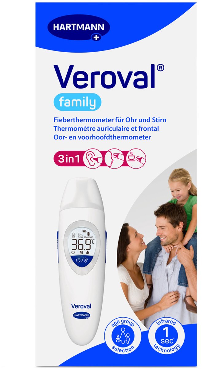 Veroval Oor- en Voorhoofd Thermometer Infrarood