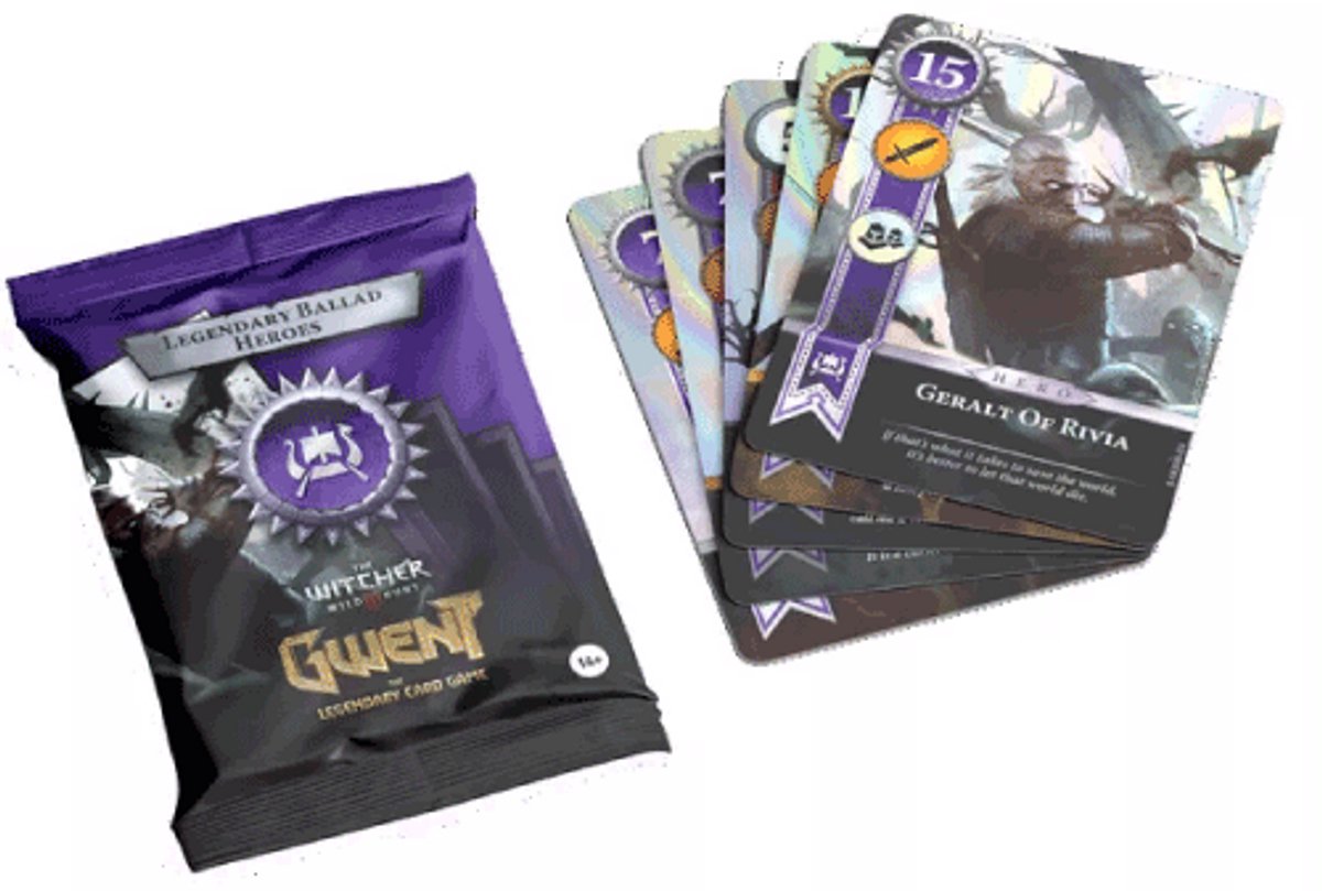 MNKY Entertainment Gwent Skellige foilkaarten set - 10 legendarische kaarten voor The Witcher fans.