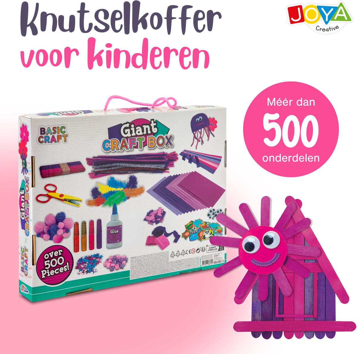 Knutselen Meisjes 500pcs - Knutselkoffer voor Kinderen - Creatief Speelgoed - Knutselpakketten - Joya Creative — afbeelding 6