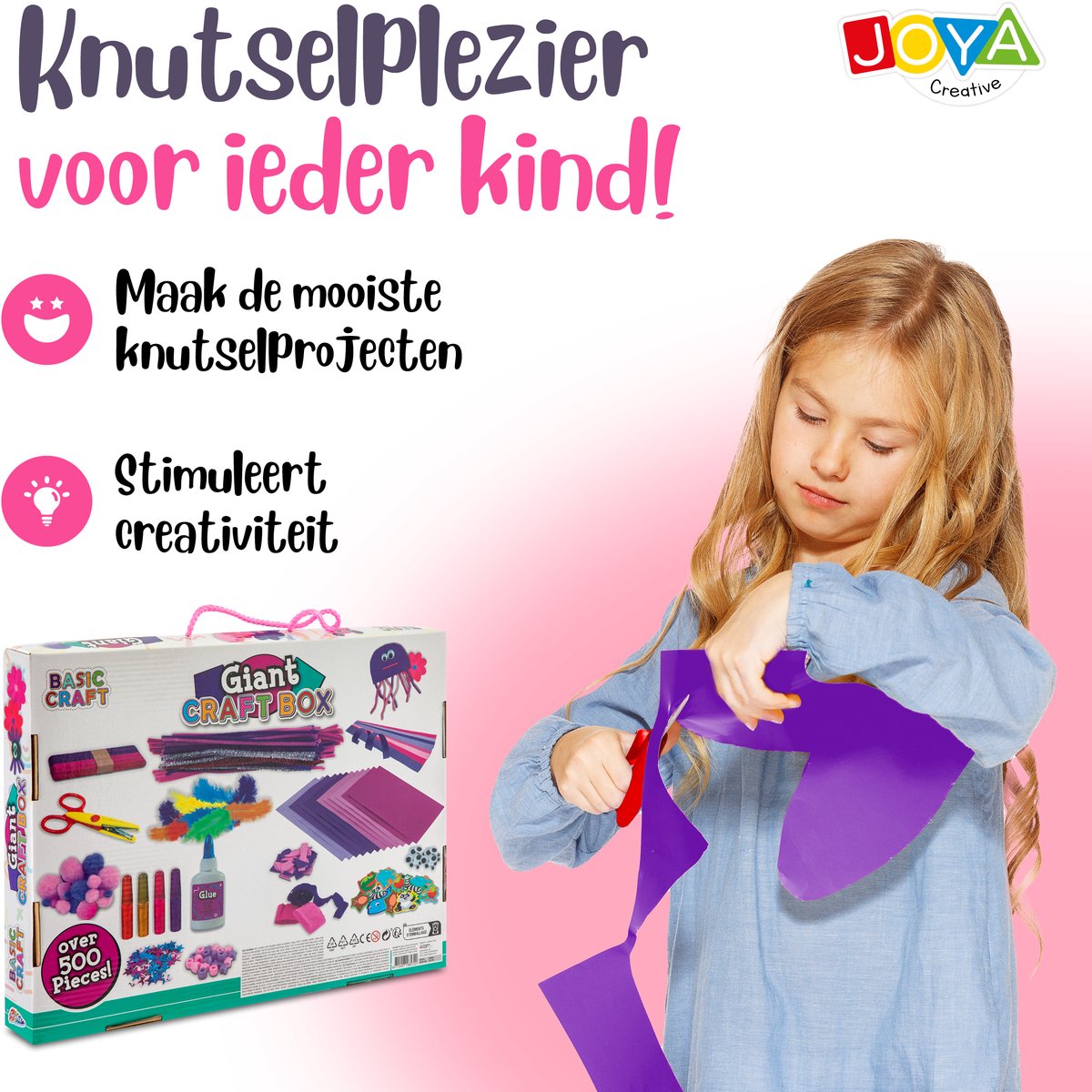 Knutselen Meisjes 500pcs - Knutselkoffer voor Kinderen - Creatief Speelgoed - Knutselpakketten - Joya Creative — afbeelding 5