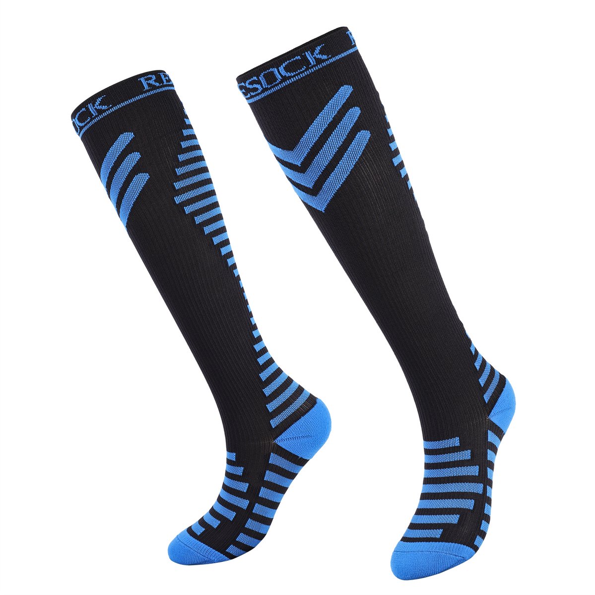 Resock Performance Compressiekousen - Sport Compressiesokken - Hardloopsokken voor Heren - Voorkom Spierpijn - Verminder Blessures - Sneller Herstel - Betere Prestaties - Geschikt voor alle Sporten