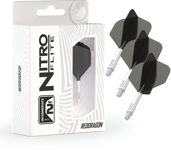 Red Dragon Nitro Flite System White Black NO2 - Dart Flights van Red Dragon — afbeelding 5