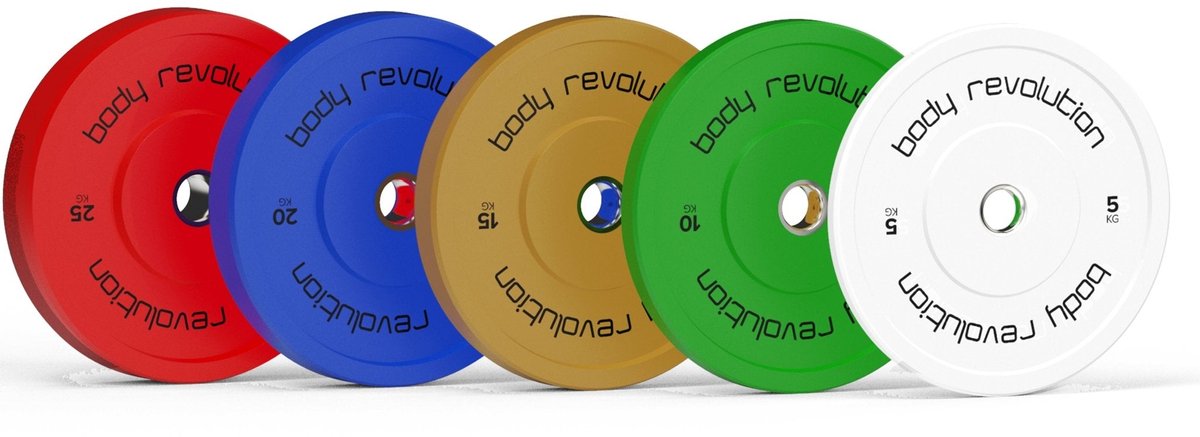 80kg Olympische schijfenset – Body Revolution IWF-kleuren.