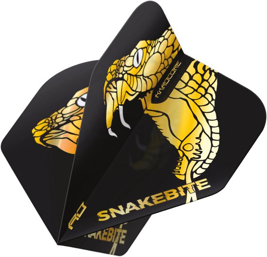 Red Dragon Peter Wright Hardcore Premium Snakebite Gold Snake - Dart Flights van Merkloos — afbeelding 2