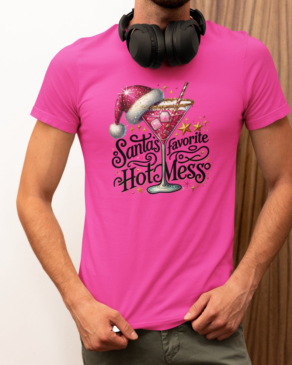 Santa's Hot Mess Kerst - Kerst T-shirt Roze - Grappig T-shirt - Maat XXL - Kerst Cadeau Mannen - Limited Edition