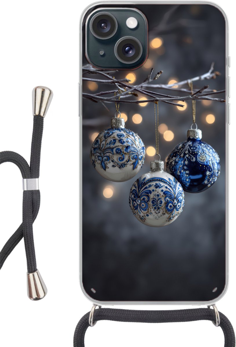 Kerstbal - Versierd - Blauw