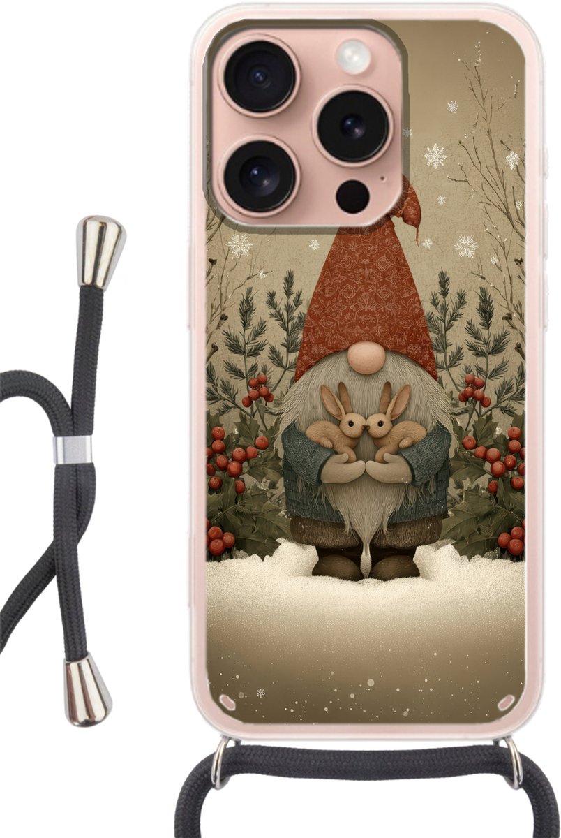 Kerstgnome - Konijntjes - Kleurrijk