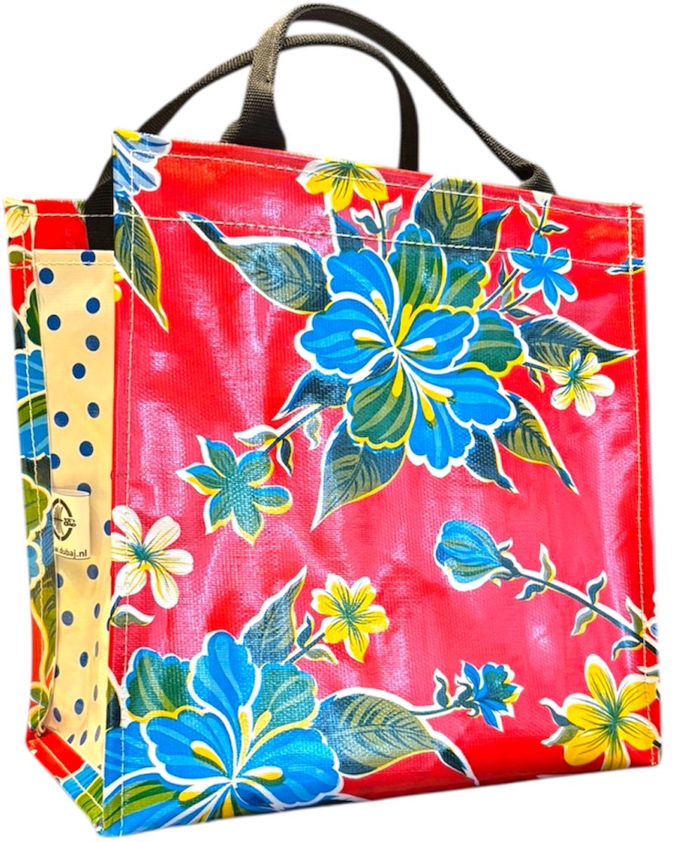 Atelier Du Baj Shopper van Mexicaans tafelzeil fortin red