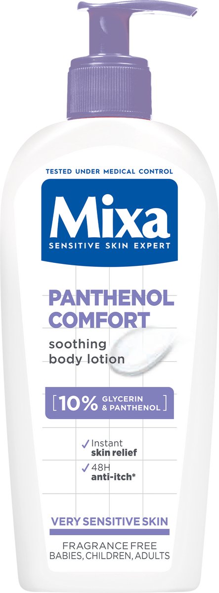 Mixa Panthenol Comfort Kalmerende Bodylotion - Voor de droge en eczeemgevoelige huid - Lichaam en Handen - 250 ml