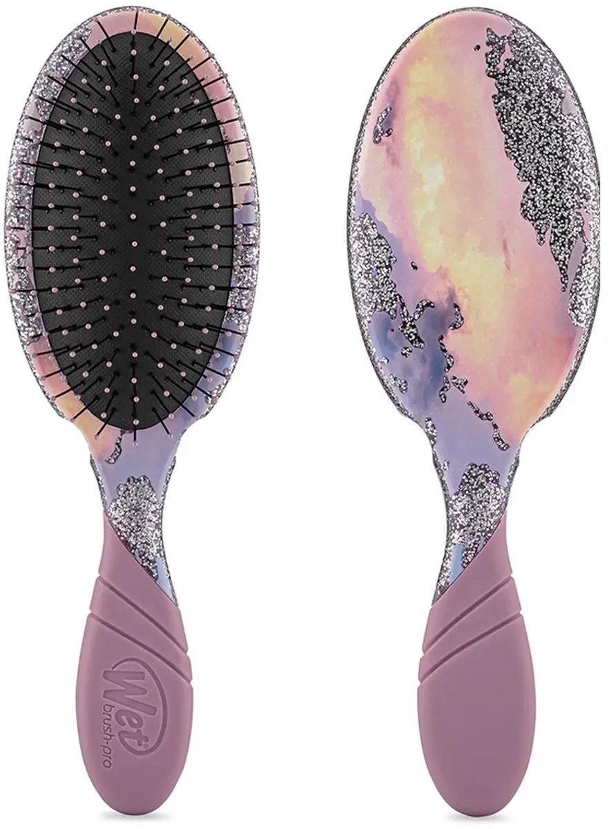 WetBrush PRO Detangler Cosmic Lava – Lavender Haarborstel – Ontwart Nat En Droog Haar Zonder Pijn Of Beschadiging – Ultra Zachte IntelliFlex® Borstelharen – Vermindert Haarbreuk – Voor Elk Haartype – Limited Edition – Luxe Design – Salonkwaliteit