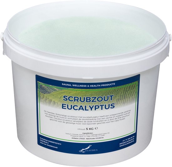 Scrubzout Eucalyptus 5 kg - Hydraterende Lichaamsscrub