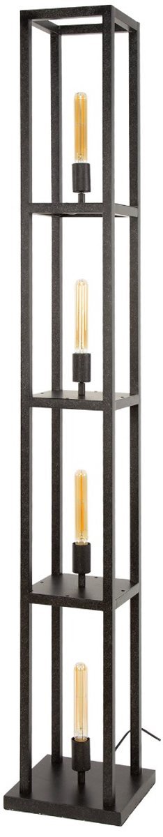 AnLi Style Vloerlamp 4L Quadra Zwart