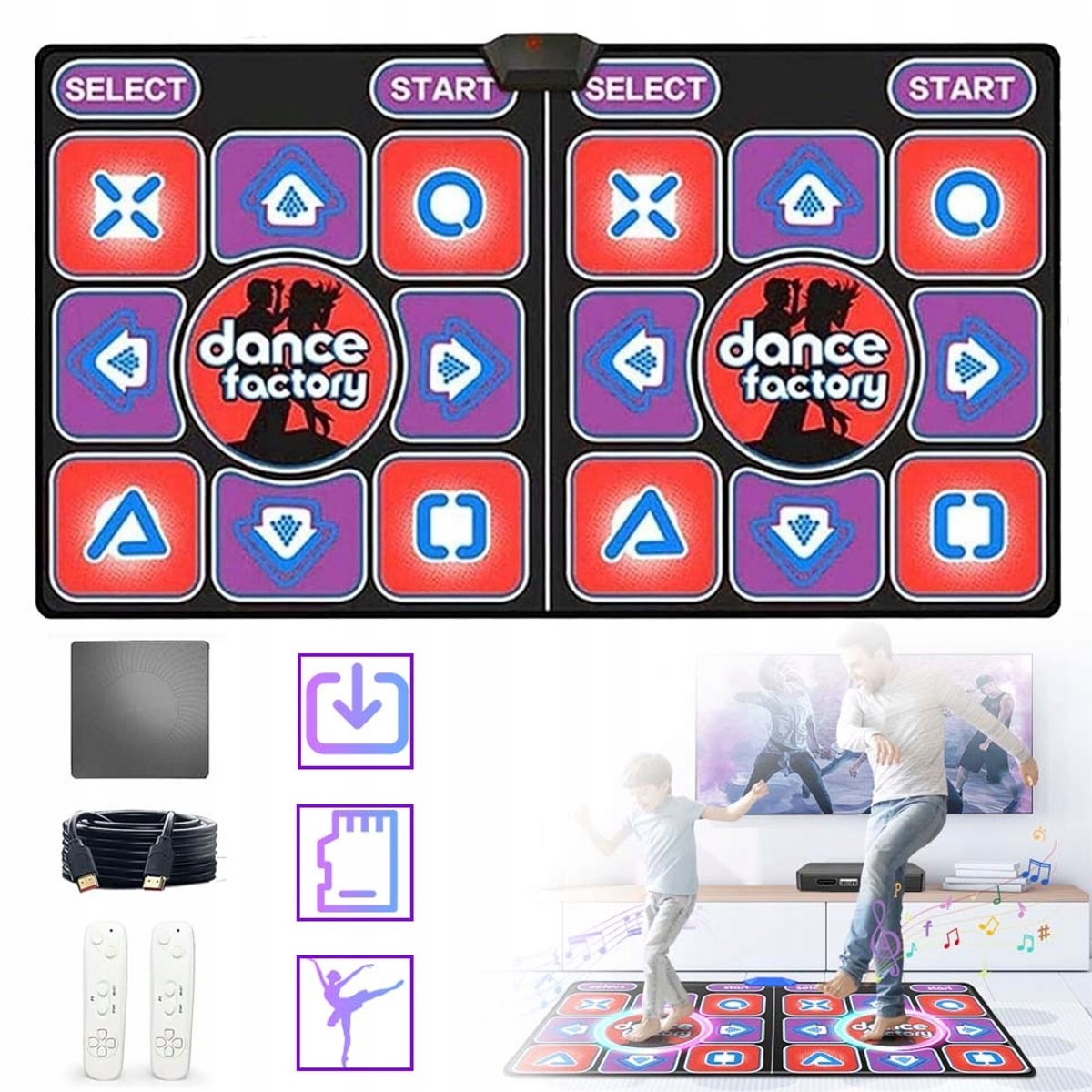 Interactieve Dansmat voor TV & PC - Muziek & Spelletjes