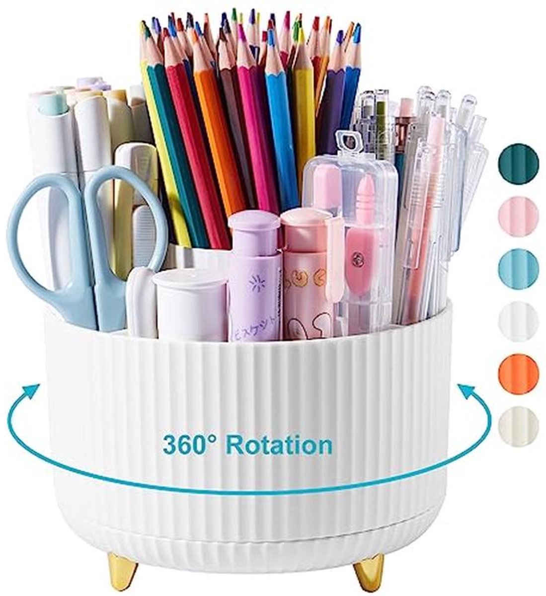 360 Graden Draaibare Bureau-Organizer - Pennenhouder en Make-Up Organizer