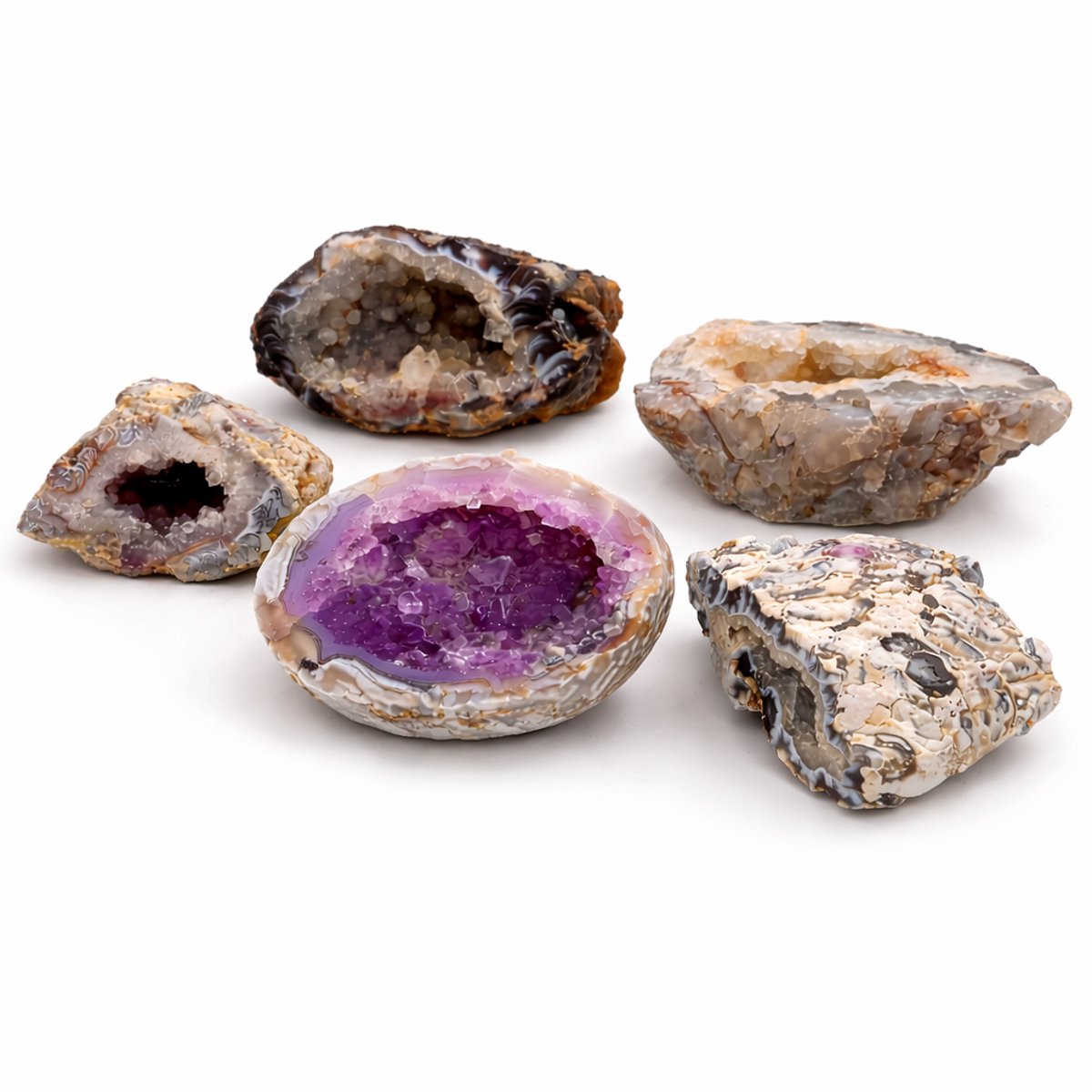 S4H Agaat Geode 500 Gram – Natuurlijke Geode met Kristallen | Bescherming & Rust