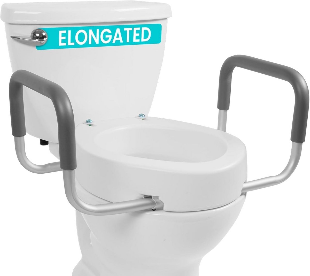 Verhoogde Toiletbril met Handgrepen - Comfortabele en Veilige Toiletstoel voor Gehandicapten