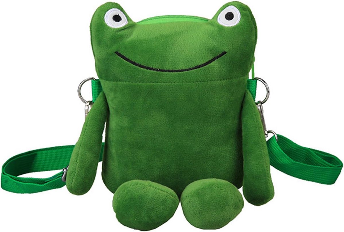 Schattige Mini Pluche Schoudertas Kikker - Uniek Cadeau voor Vrouwen voor Dagelijks Gebruik