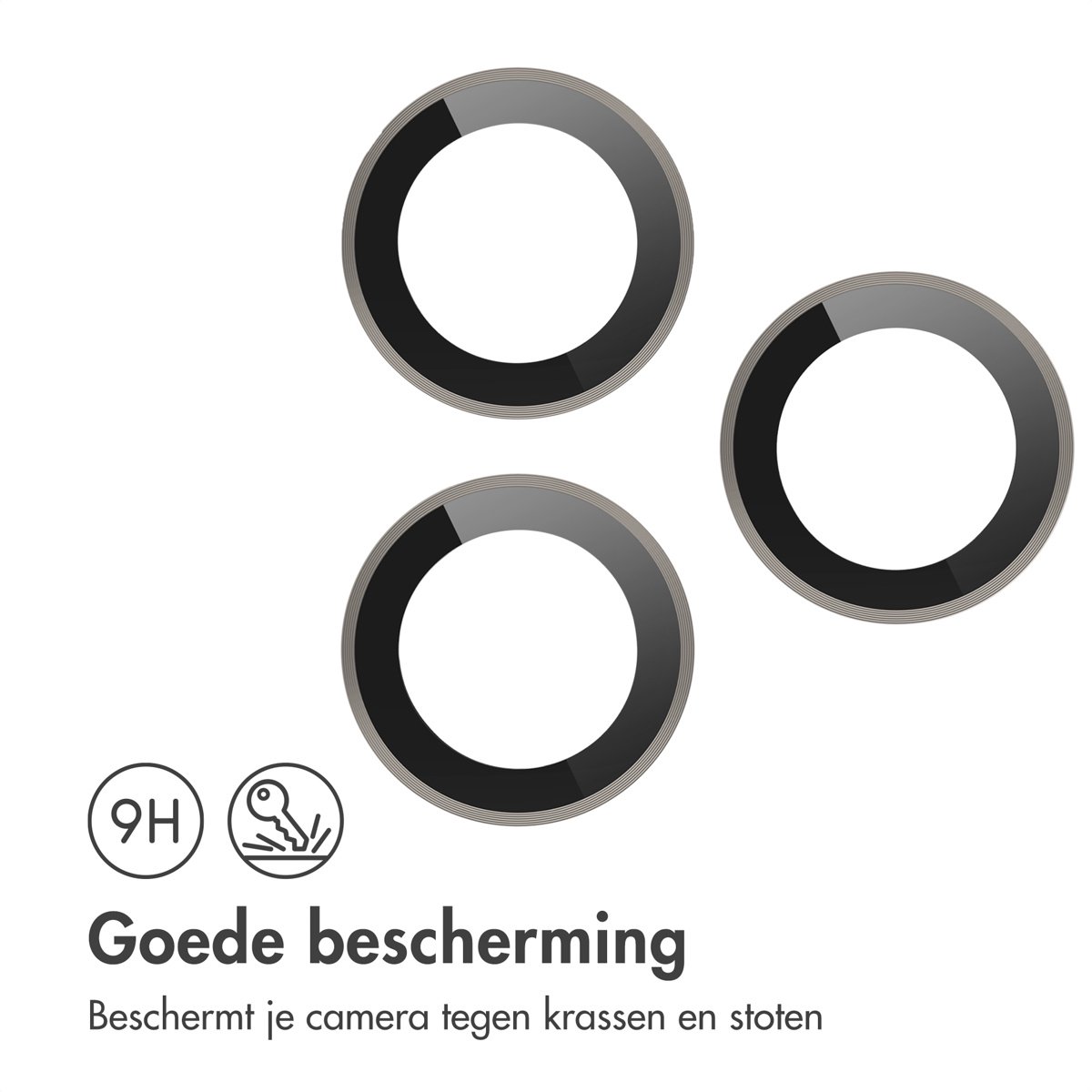 imoshion Camera Lens Protector - Geschikt voor Apple iPhone 16 Pro Max / 16 Pro - 2 Pack - Natural Titanium — cadeau in Cadeau-ideeën - foto 2