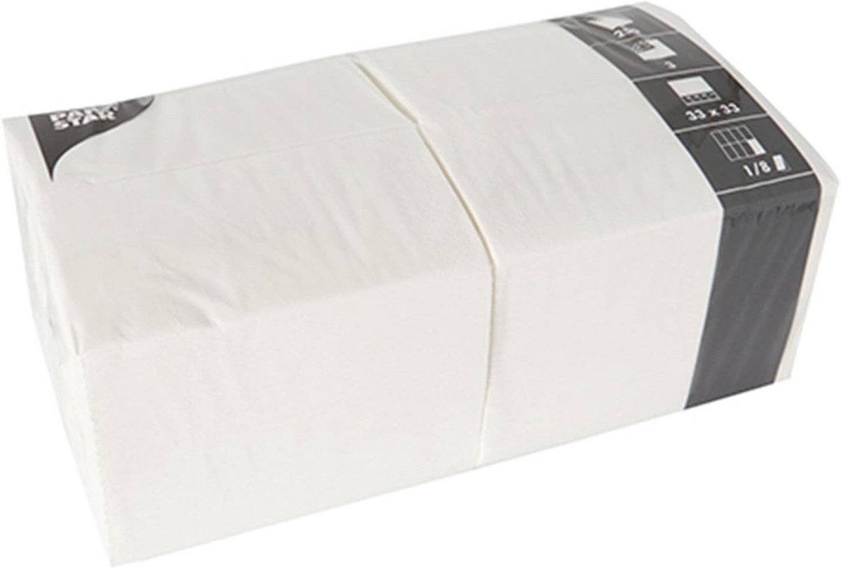 250 Witte 3-laags Servetten 33 x 33 cm - Ideaal voor Feesten en Evenementen