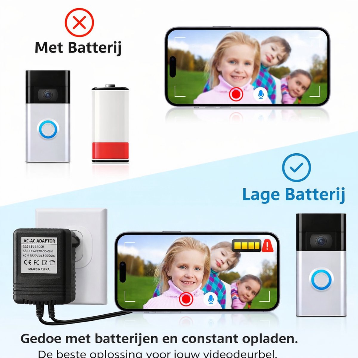 Dutchers Video Deurbel Adapter 2026 - 5M Snoer voor Eufy en - afbeelding 3