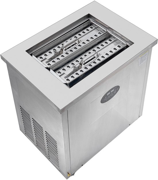 Commerciële Ijsmachine, 2-Vormenset - 52-Delige Ijslollymaker van Roestvrij Staal, Ideaal voor Bars, Cafés en Melktheewinkels van Vevor — afbeelding 2