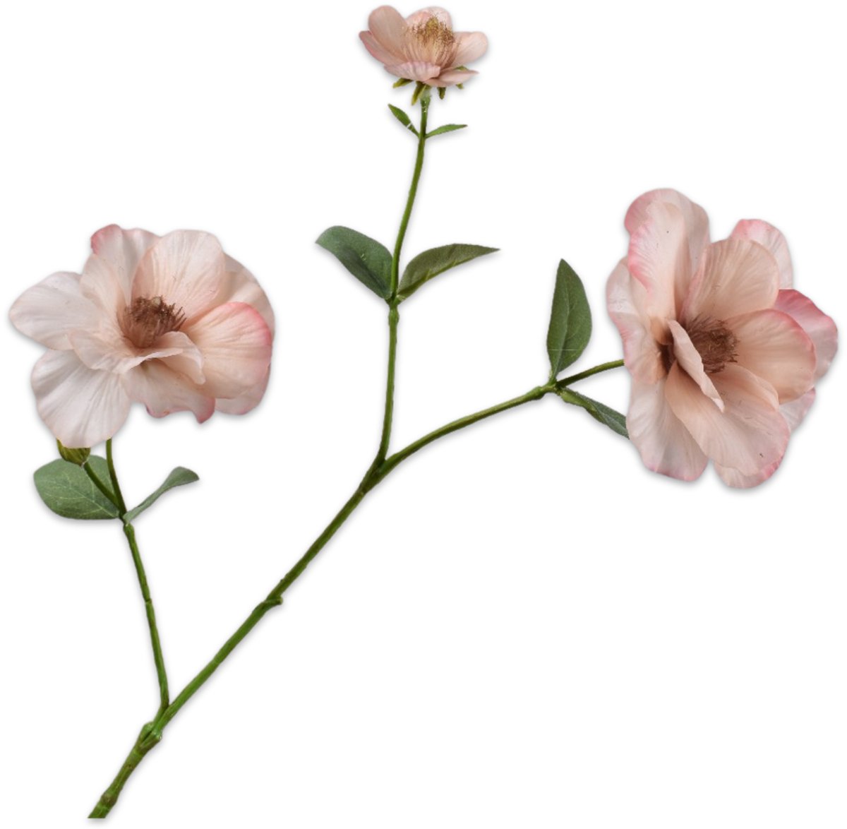 Silk-ka Kunstbloem - creme - H72 cm - 2 stuks