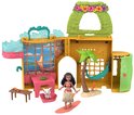 Vaiana speelset met pop, Pua, tafel, hangmat en accessoires.
