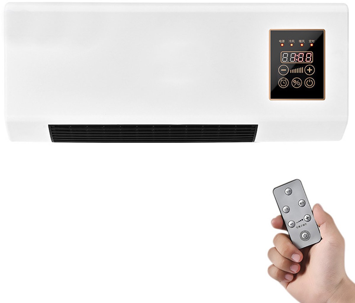 Aan de muur gemonteerde airconditioner, mini-koel- en verwarmingsairconditioner met afstandsbediening voor slaapkamer en woonkamer