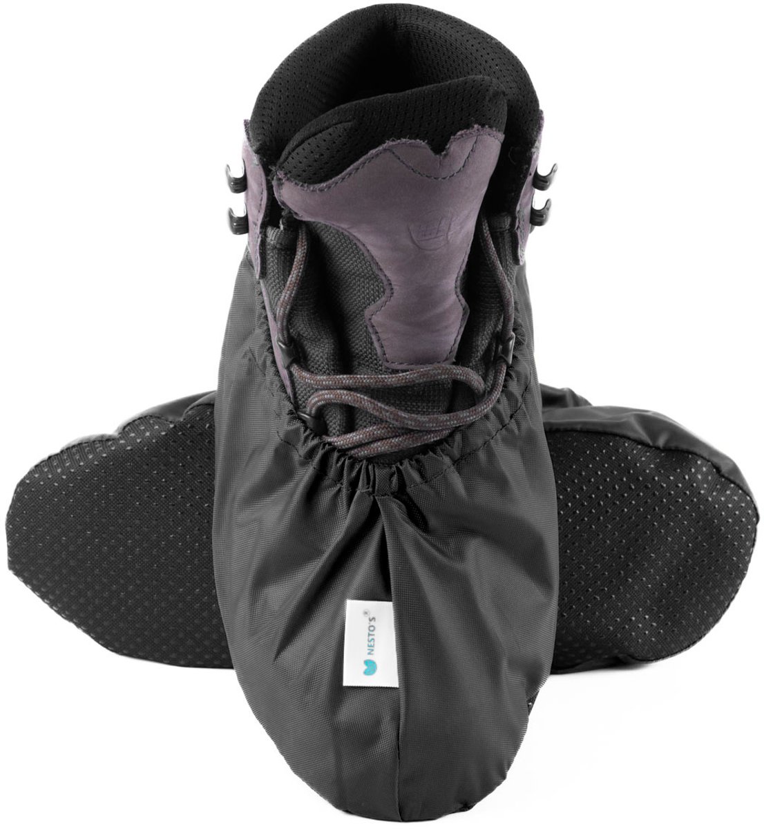 Nesto's® Herbruikbare Waterafstotende Overschoenen - Spat Waterdicht - Anti Slip - Schoenovertrek - Schoenhoesjes - Herbruikbaar - Nylon - Maat 43-46 - Zwart