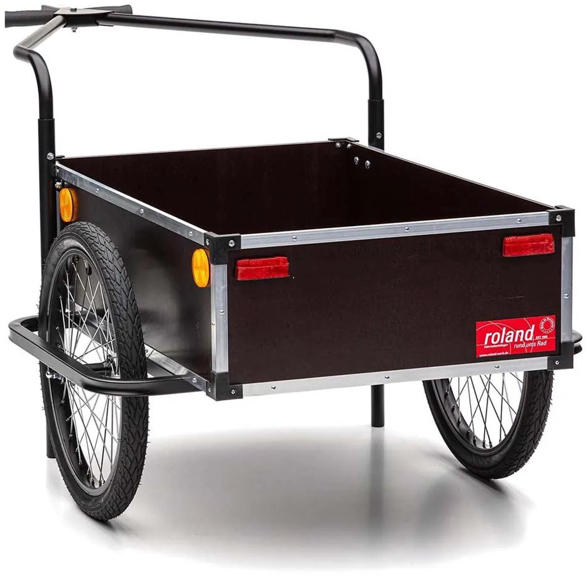 Roland Profi Fietstrailer 20'' Dubbele Trekstang, bruin