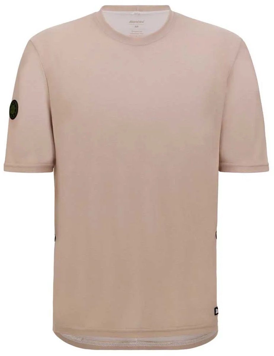 Santini Delta Line Tech T-shirt Met Korte Mouwen Man Beige