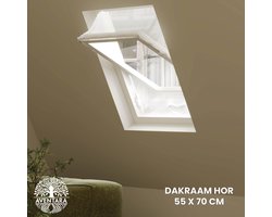 Dakraam Hor – 55 x 70 cm – Geschikt voor Velux: CK01 (GGL 9,101,c01) Insect Raamhor - Insecten Plissé - Vliegenhor – Gaas - Inbouw Zonder boren