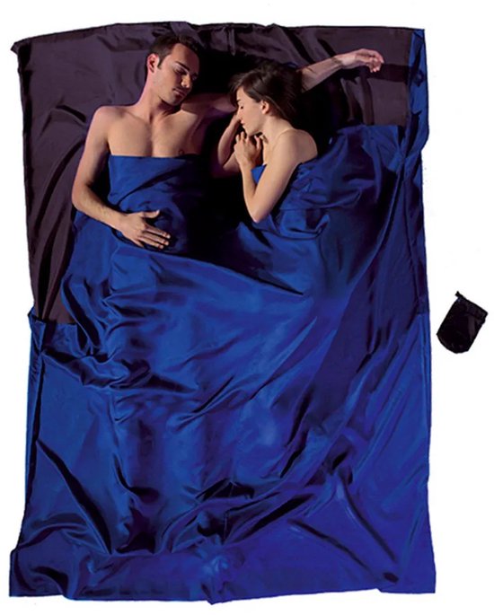 Cocoon Dekenmodel 2 persoons lakenzak - Blauw - Zijde van Cocoon — afbeelding 2