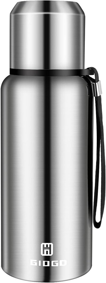 Stainless Steel Thermos Flask 500ml - Double-Walled and Leakproof with Cup