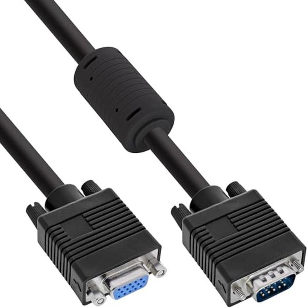 S-VGA Verlengkabel 15-polige HD-stekker/bus, 2 m, Zwart