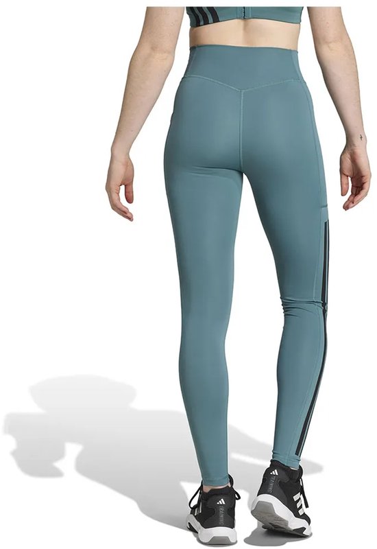 Adidas Optime 3 Stripes Full Length Leggings Grijs S / Regular Vrouw van Adidas — afbeelding 2