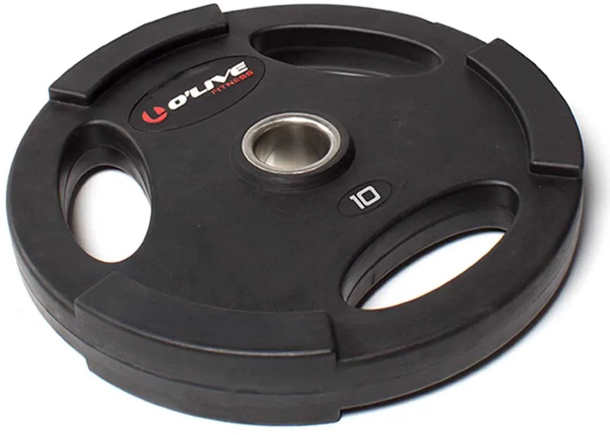 Olive Rubber 10kg Olympische Schijf Zilver 10 kg