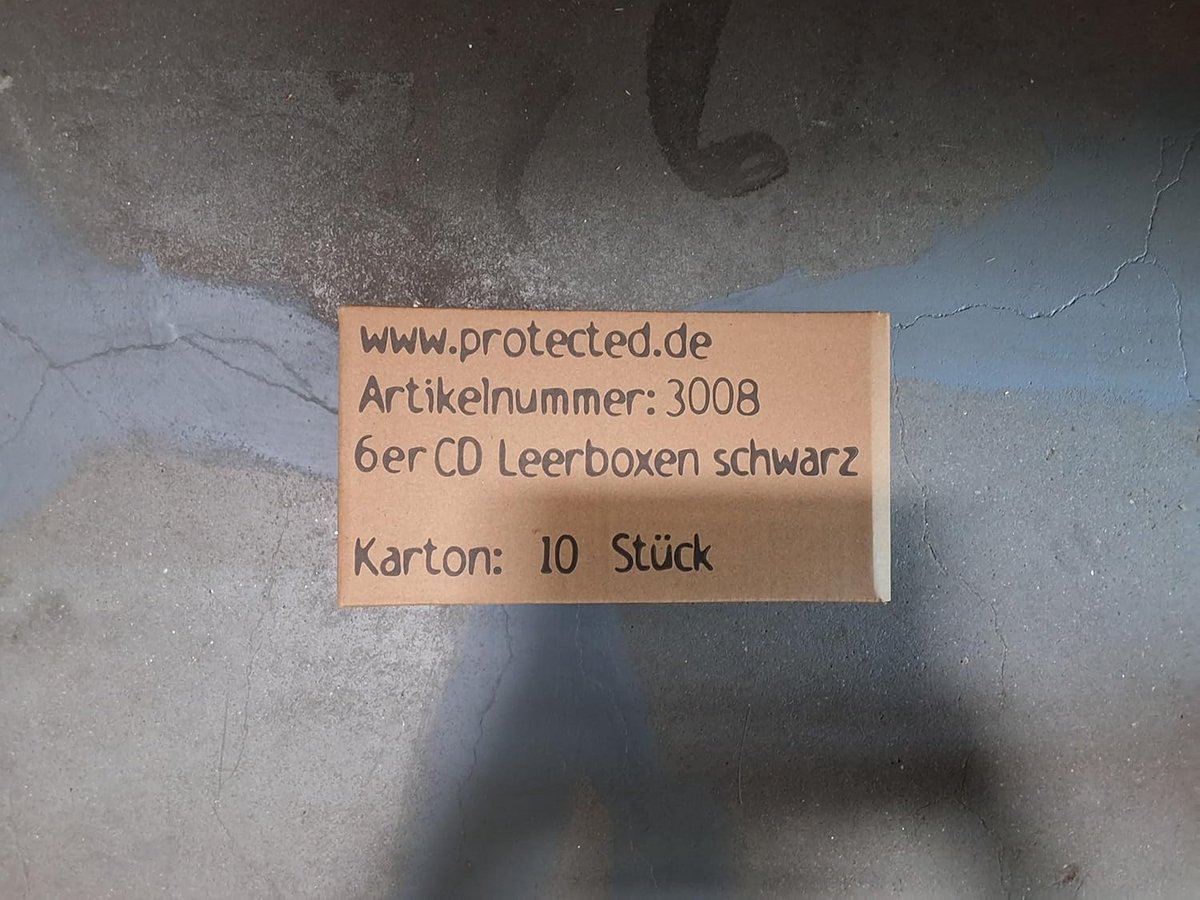 Lege cassette voor 6 CD's - Dikke zwarte tray