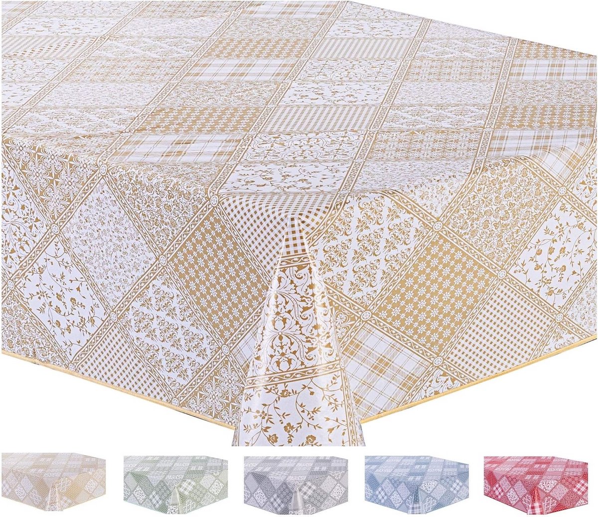 Rechthoekig PVC Tafelkleed 140 x 240 cm - Lichtgrijs