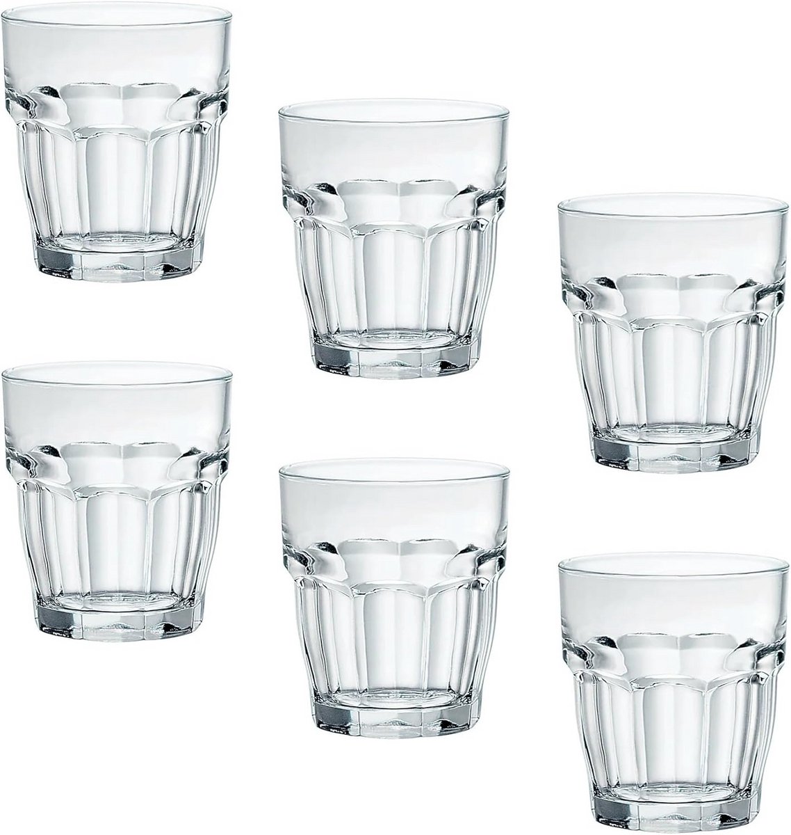 Stapelbare Rocks Glazen Set - 6 Stuks voor Keuken en Bar