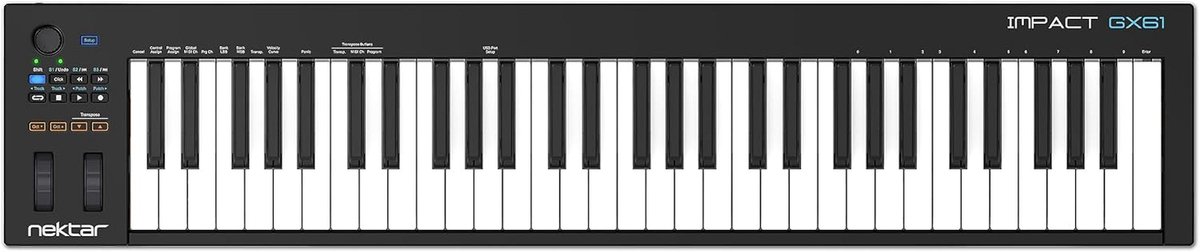 USB MIDI Keyboard Controller met 61 Aanslagdynamische Toetsen en DAW-integratie
