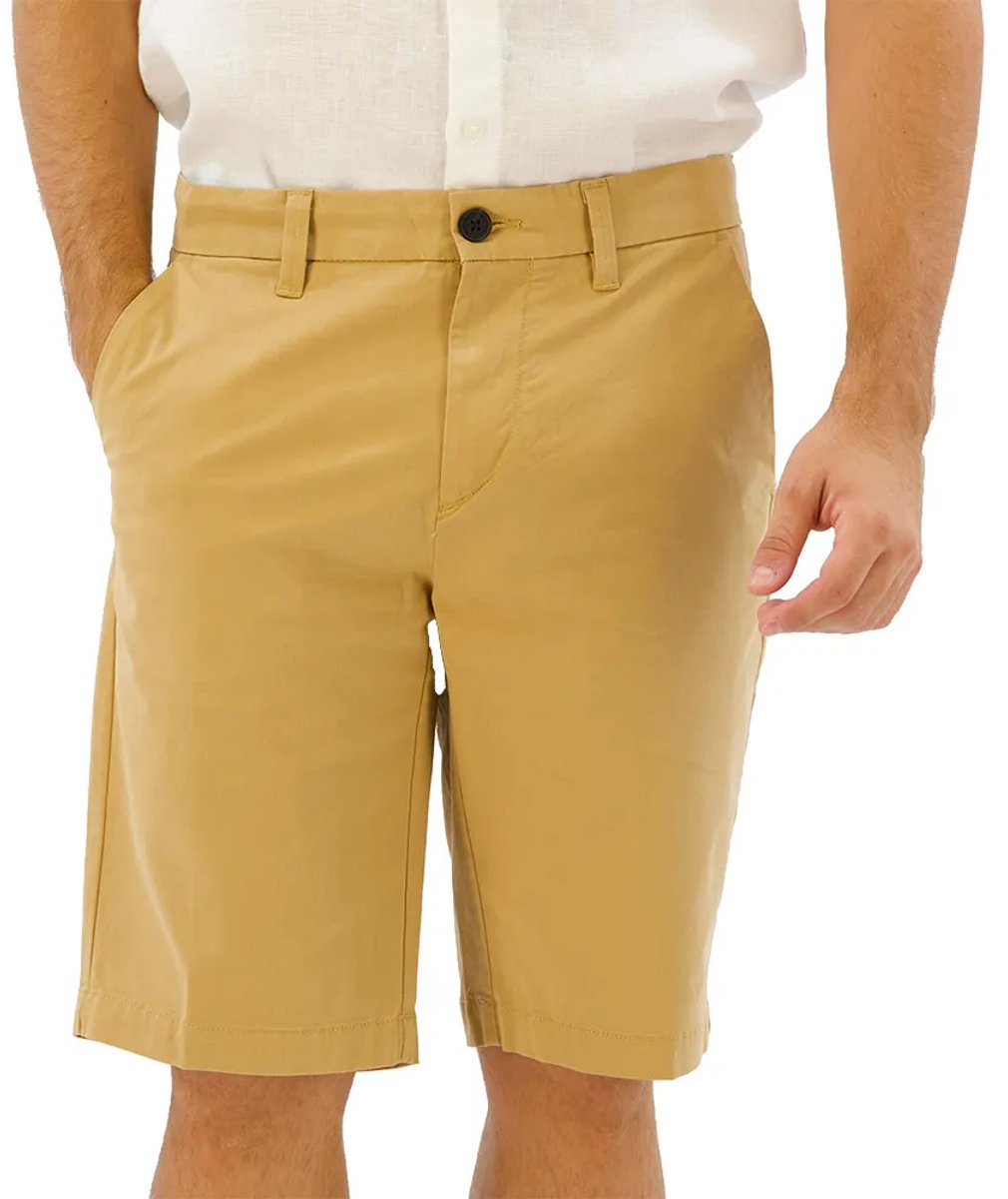 Timberland Stretch Twill Chino Shorts 34 Man Light Wheat B