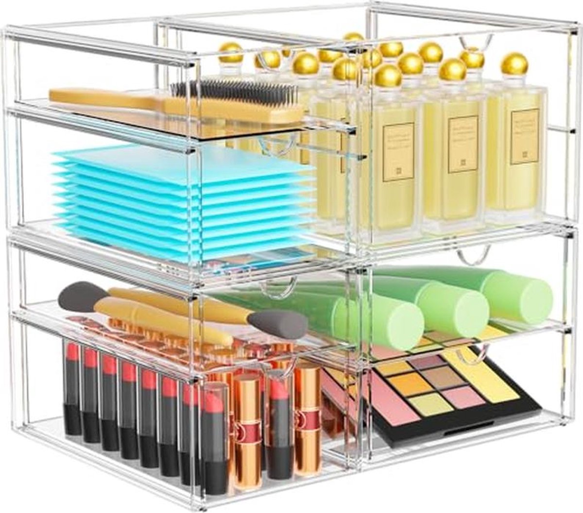 Make-up organizer met 7 laden en 2 organizer-laden voor make-up en haaraccessoires