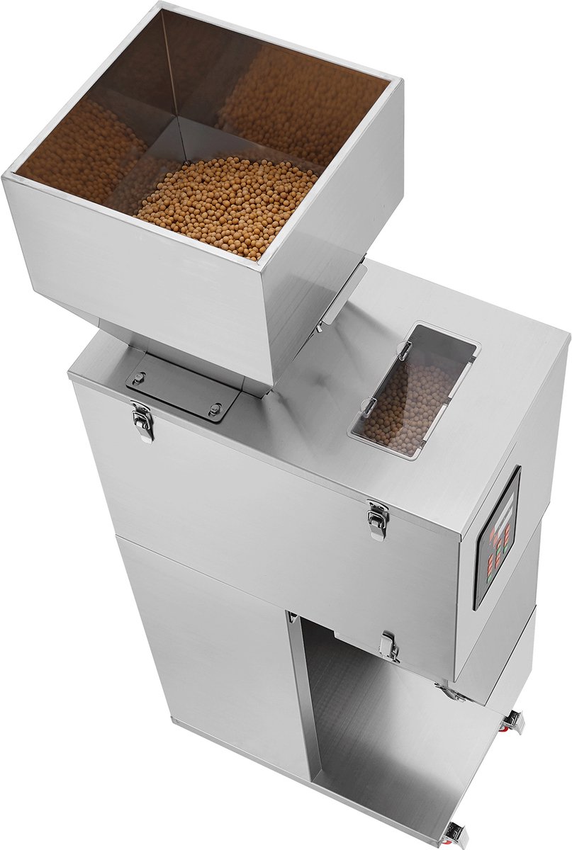 Automatische vulmachine 20-5000g met voetpedaal Roestvrijstalen weegvuller voor bonen, zaden, granen, thee en korrelverpakking