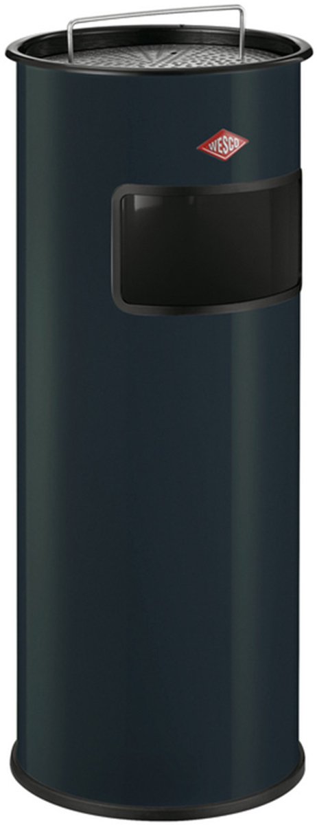 WESCO Staande Asbak met zeef zonder inzet | 50 Liter | Metaal - Antraciet | Afvalbak met Asbak Staand - Made in Germany