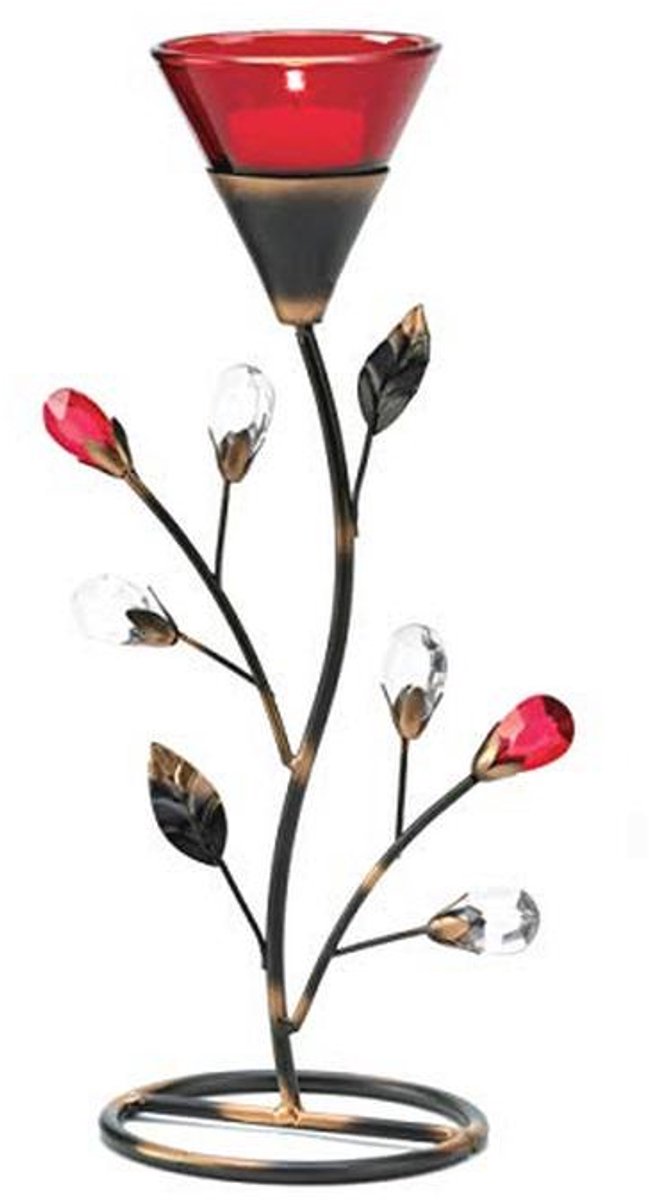 Multicolor Tealight Holder - Ruby Blossom Design