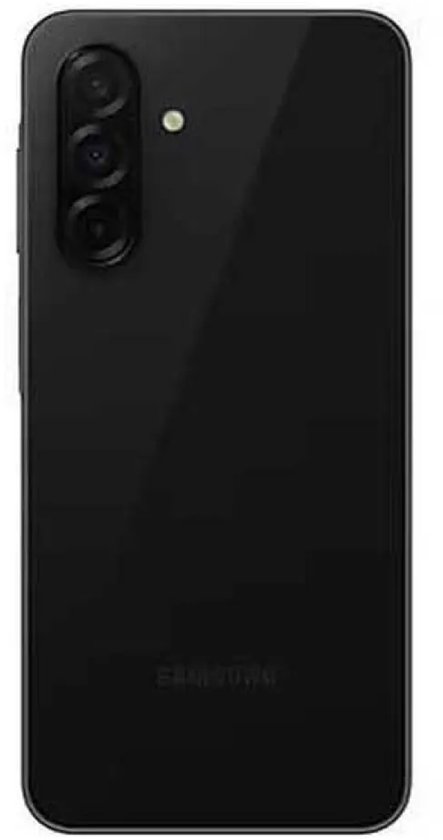 Zwarte Samsung Galaxy A26 5G, achterkant met drievoudige camera.