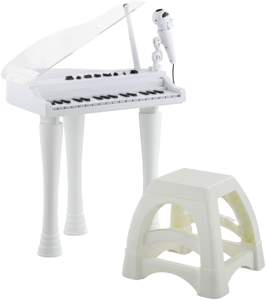 AIYAPLAY - Elektronische toetsenbordset voor kinderen - kunststof - 37x30,5x60,4cm - wit