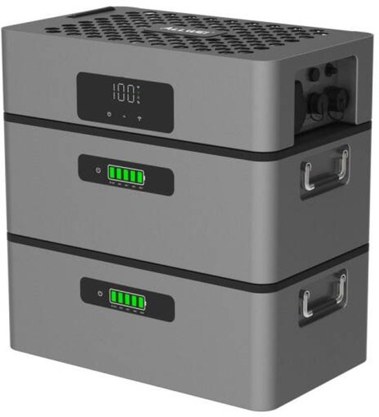 PEGO Smart Energy Thuisbatterij Plug & Play Energieopslag Thuisbatterij en Omvormer in 1 uitbreidbaar tot 15kwh met offgrid functie en overal te gebruiken ook als UPS te gebruiken en Ai functie voor automatisch stroom inkoop en verkoop 6 kwh